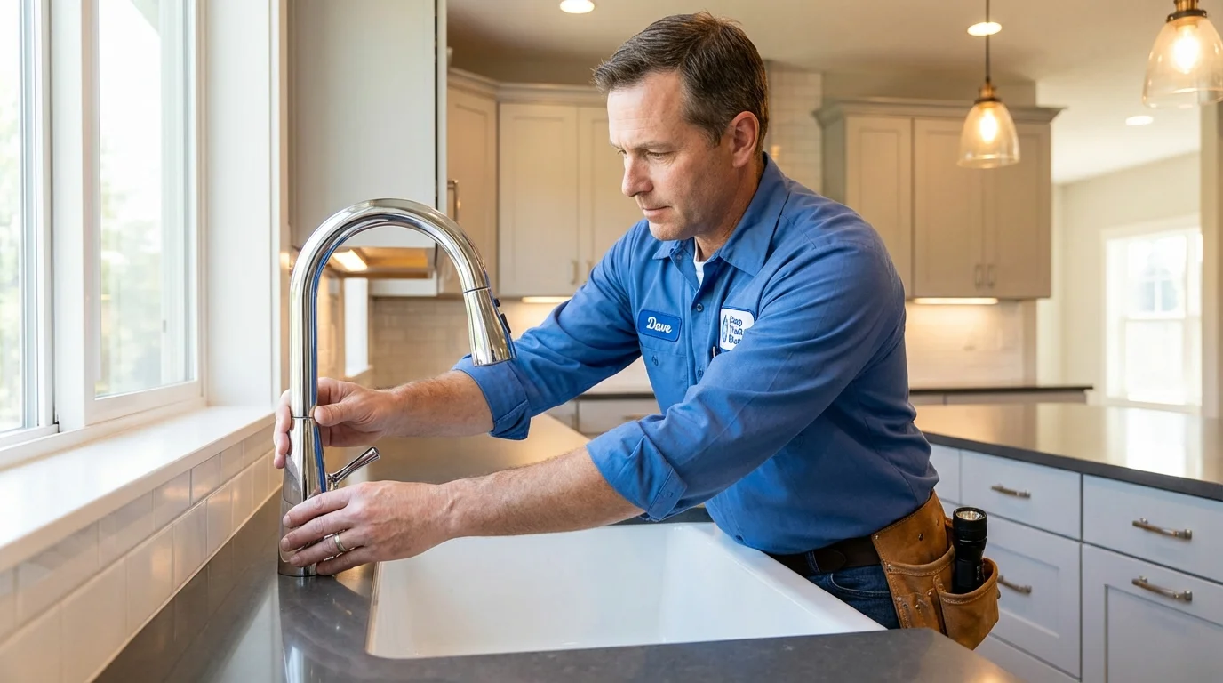 Kitchen faucet installation by Johns Plumbing LLC in Bonham